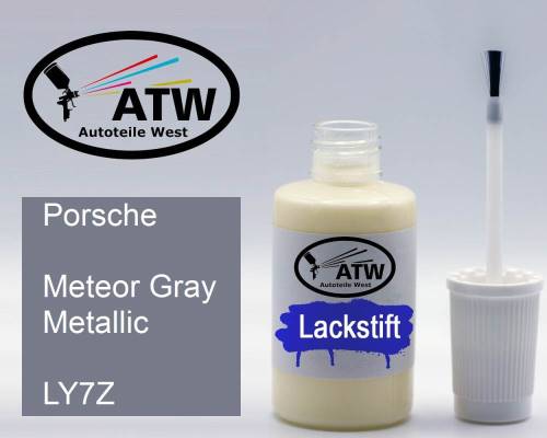Porsche, Meteor Gray Metallic, LY7Z: 20ml Lackstift, von ATW Autoteile West.